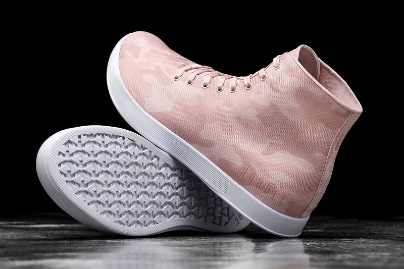 Women's Nobull High-Top Rose Camo Canvas Trainers Rose / Camo | SG Q3083M